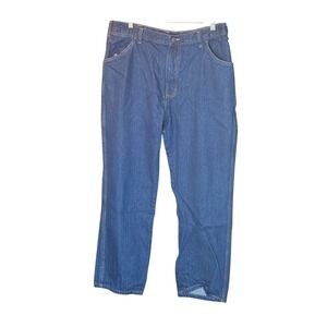 UniFirst Mens Blue Workwear Jeans 100% Cotton Straight‎ Leg 109105 Size 40x30